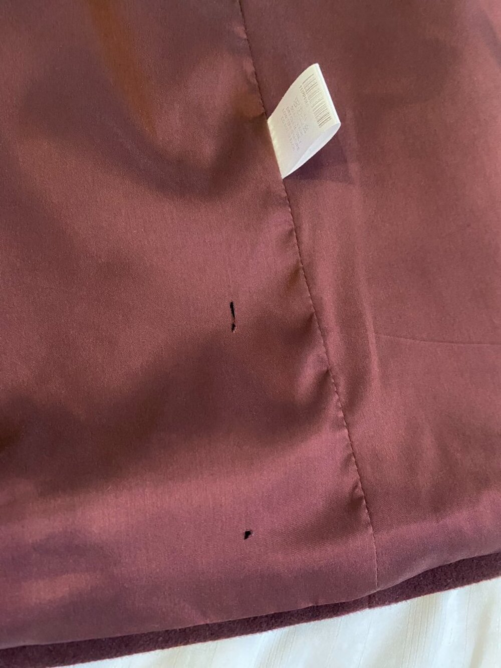 Adele Fado vintage women's burgundy coat 44 - Picture 8 of 9